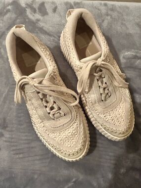 Dolce Vita Dolen Platform Sneakers Women’s 7.5 Sandstone Knit Comfy/ Retail $150